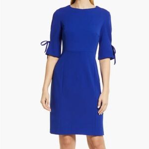 Connected Apparel Sheath Tie Dress